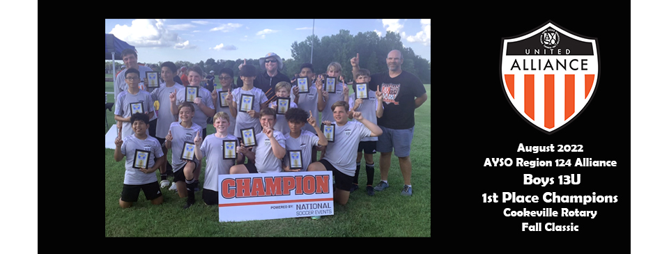 13U Boys Alliance Champs
